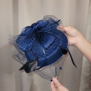 NEW Fascinator/Hat Navy - Wedding, Derby, Evening